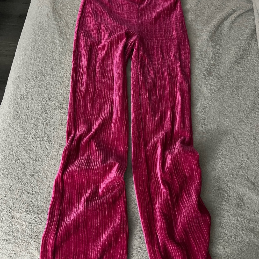 Vibrant Pink Wide-Leg Pants